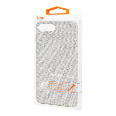 Reiko Iphone 8 Plus Herringbone Fabric In Light Gray