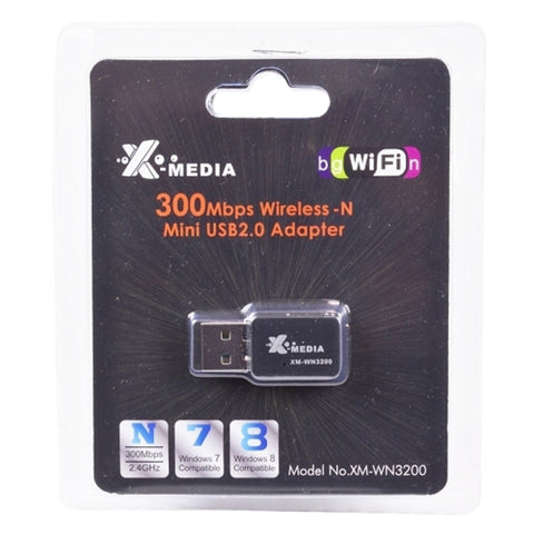 X-media Xm-wn3200 300mbps Wireless-n Usb 2.0 Mini Adapter - Retailhanging Package