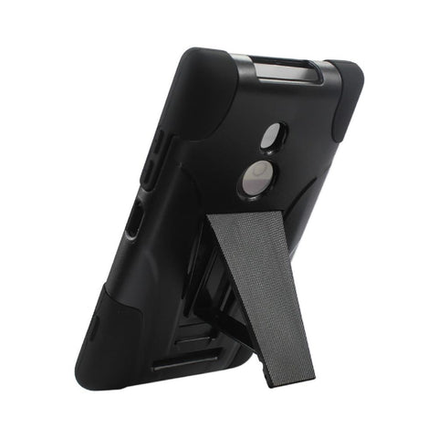 Reiko Nokia Lumia 925 Hybrid Heavy Duty Case With Kickstand In Black