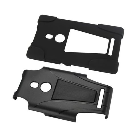 Reiko Nokia Lumia 925 Hybrid Heavy Duty Case With Kickstand In Black