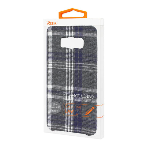 Reiko Samsung Galaxy S8 Edge Checked Fabric Case In Black