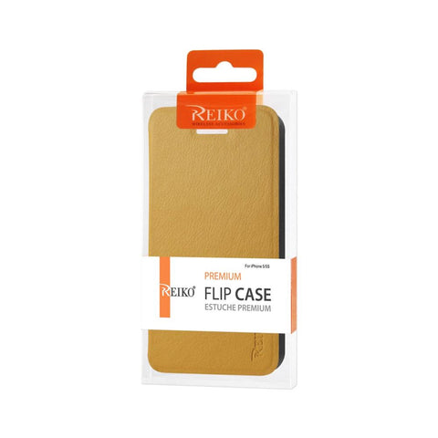 Reiko Iphone Se/ 5s/ 5 Flip Folio Case In Goldenrod