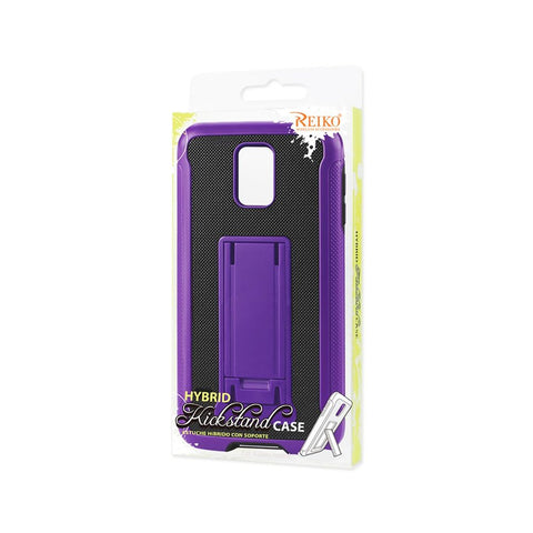 Reiko Samsung Galaxy Note 4 Hybrid Heavy Duty Case With Vertical Kickstand In Black Purple