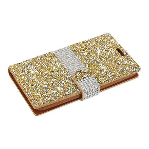 Reiko Lg G6 Diamond Rhinestone Wallet Case In Gold