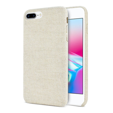 Reiko Iphone 8 Plus Herringbone Fabric In Beige