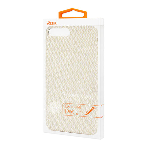 Reiko Iphone 8 Plus Herringbone Fabric In Beige