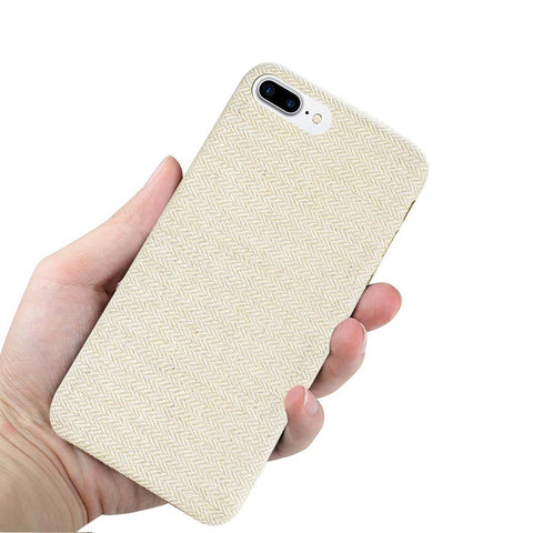 Reiko Iphone 8 Plus Herringbone Fabric In Beige