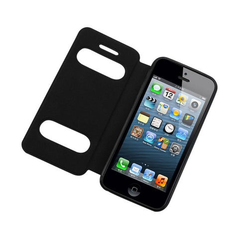 Reiko Iphone Se/ 5s/ 5 Smart Window Flip Case In Black