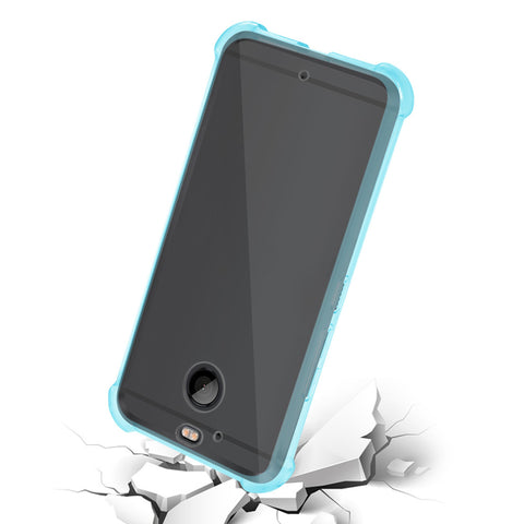 Reiko Htc Bolt Clear Bumper Case With Air Cushion Protection In Clear Navy