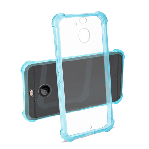 Reiko Htc Bolt Clear Bumper Case With Air Cushion Protection In Clear Navy