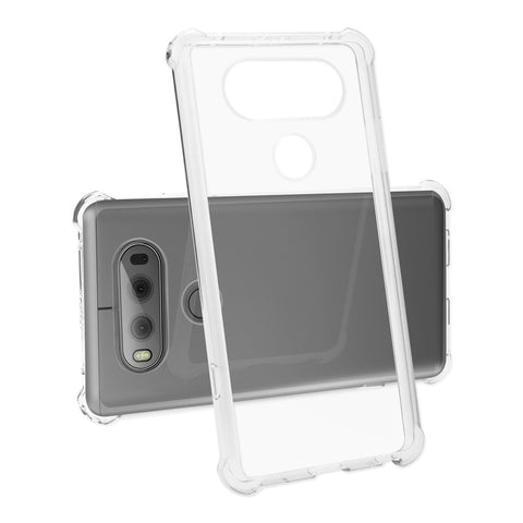 Reiko Lg V20 5.7 Inches Clear Bumper Case With Air Cushion Protection In Clear