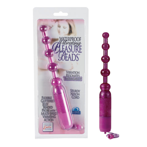 Waterproof Vibrating Anal Beads - Purple