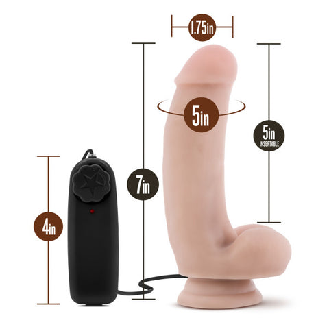 Loverboy The Quaterback Vibrating 7 Realistic Cock Vanilla"