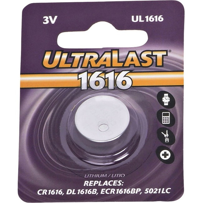 NABC UL-1616 UltraLast Lithium Manganese Dioxide Button Cell Battery