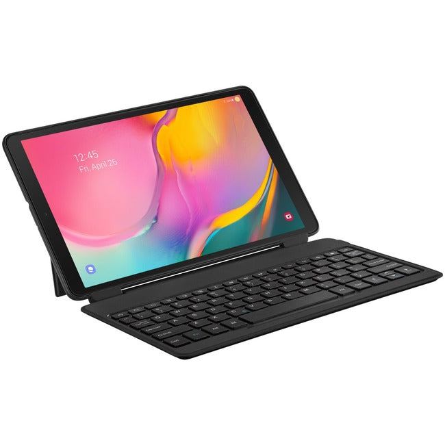 Samsung Keyboard/Cover Case (Book Fold) for 10.1" Samsung Tablet - Black