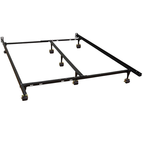 Twin Full Queen King Universal Bed Frame with Headboard Brackets and 7 Casters