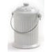 White Ceramic Compost Keeper/Bin with Odor Preventing Charcoal Filter