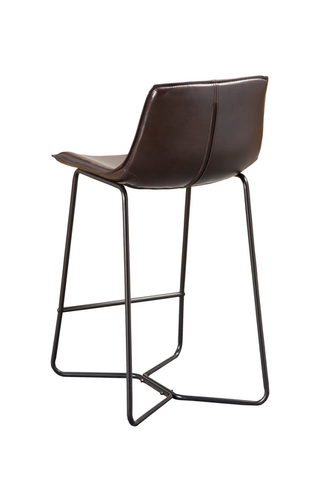 Live Edge Bonded Leather Pub Chairs