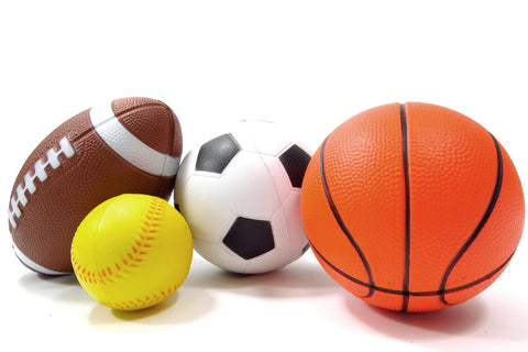 Set of 4 Sports Balls for Kids (Soccer Ball, Basketball, Football, Tennis Ball)