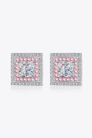 Moissanite Square Stud Earrings
