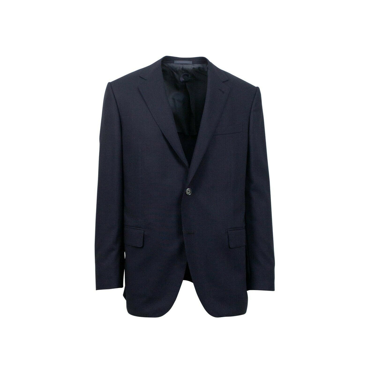 Navy Blue Two-Button Wool Sport Coat