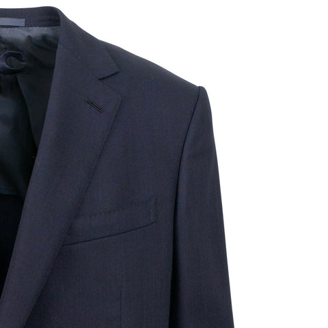 Navy Blue Two-Button Wool Sport Coat