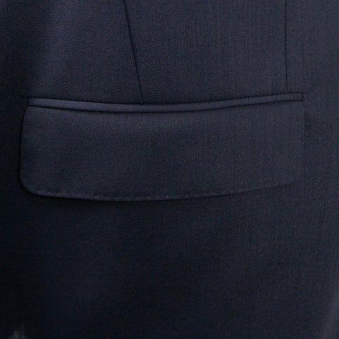Navy Blue Two-Button Wool Sport Coat
