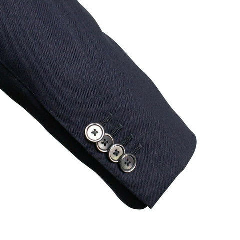 Navy Blue Two-Button Wool Sport Coat
