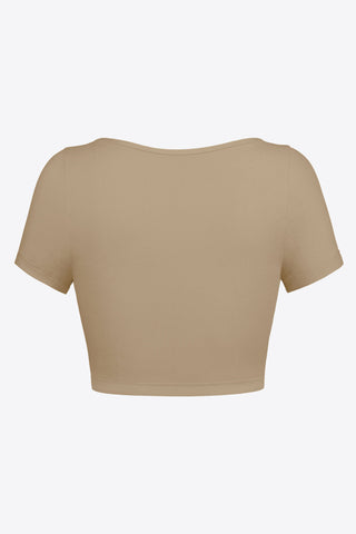 Square Neck Ribbed Crop Top
