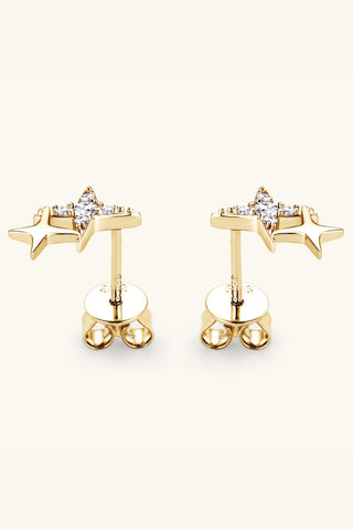Moissanite 925 Sterling Silver Star Shape Earrings