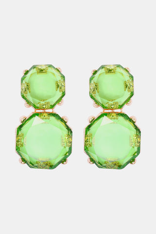 Geometrical Shape Zinc Alloy Frame Dangle Earrings