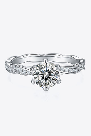 1 Carat Moissanite 925 Sterling Silver Ring