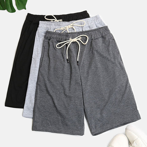 Drawstring Waist Three-Piece Shorts Set