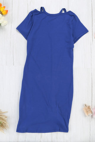 Clear Skies Jersey Twist T-Shirt Dress