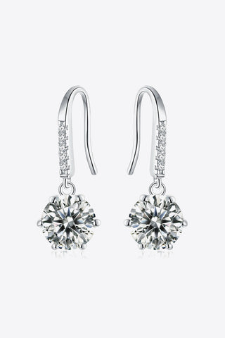 6-Prong Moissanite Drop Earrings