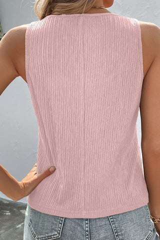 Textured Scoop Neck Tank