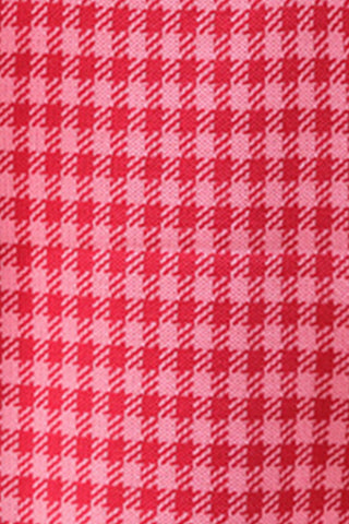 Plaid Round Neck Sleeveless Knit Top