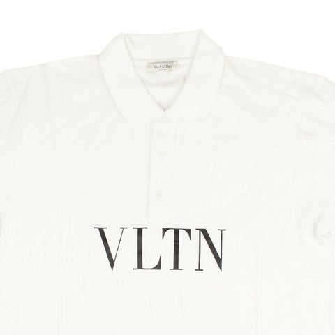 White Logo Short Sleeve Polo Shirt