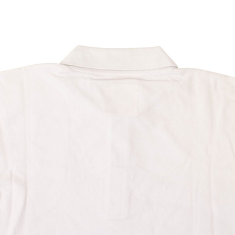 White Studded Jersey Polo Shirt