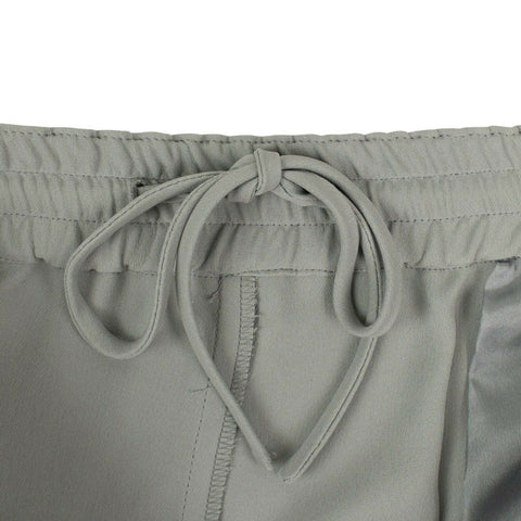 Silk Cuffed Shorts - Gray