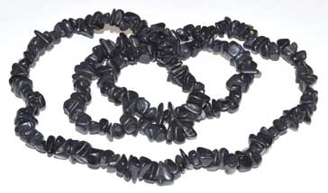 32" Black Stone Chip Necklace