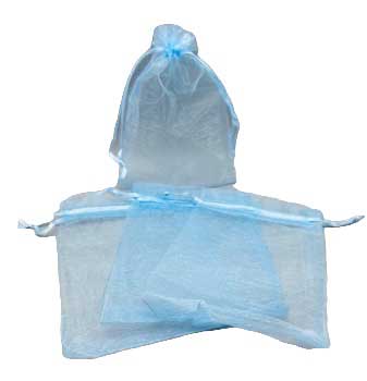 100 Pack 4" X 6" Sea Blue Organza Bag