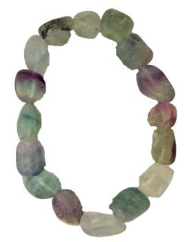 Fluorite, Rainbow Gemstone Bracelet