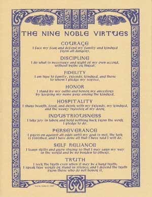 Nine Noble Virtues Poster