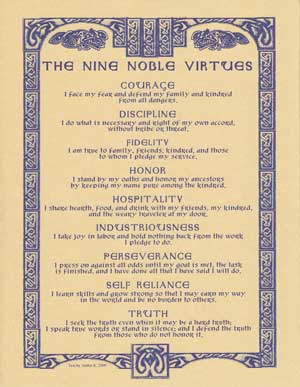 Nine Noble Virtues Poster