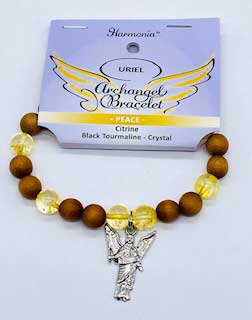 8mm Archangel Uriel Peace Bracelet