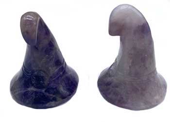 (set Of 2) 1 3/4" Witch's Hat Amethyst