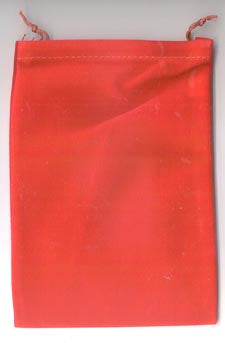 Red Velveteen Bag  5 X 7
