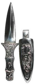 Engraved Silver Boot Athame