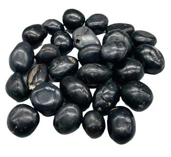 1 Lb Agni Manitite, Black Tumbled Stones 20-22mm